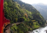 The Sagano Scenic Railway (Sagano Torokko)