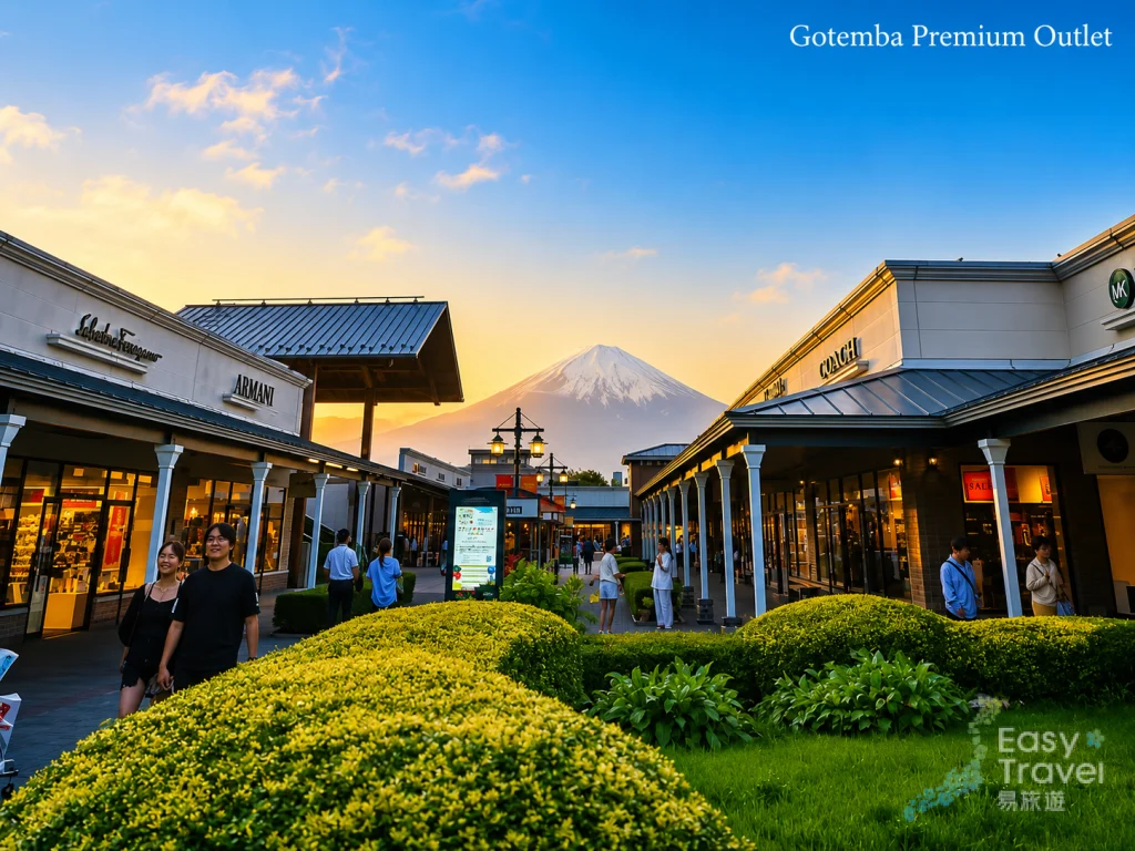 Gotemba Premium Outlets with Mount Fuji background